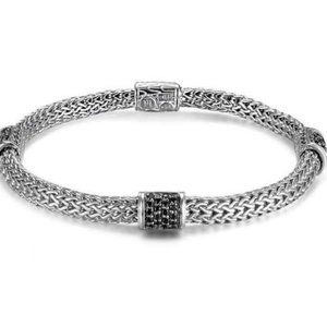 John Hardy Classic Chain/Black Sapphire 4 Stations